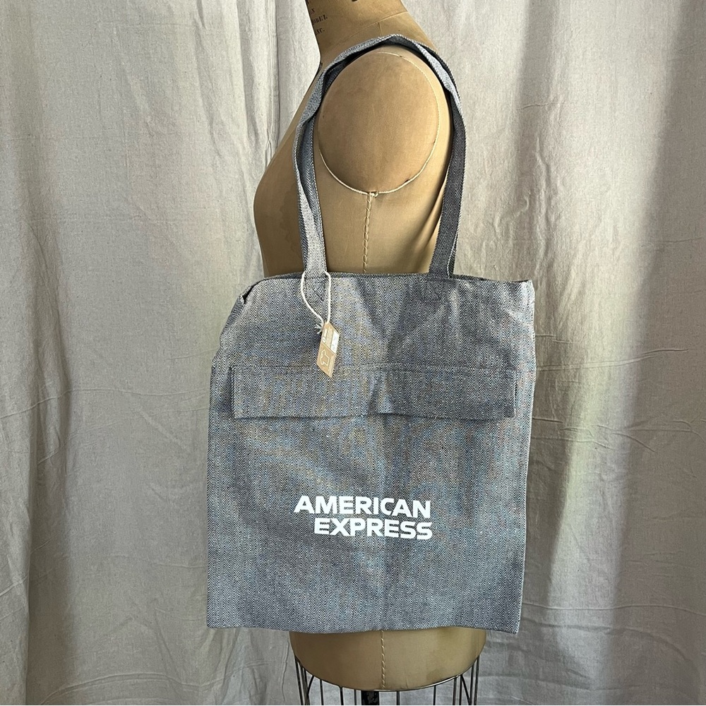 2/$20 NWT I Was Just Cotton The Moment Recycled Cotton American Express Tote